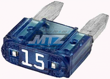 Pojistka noov - 15A 12V (barva modr) - proveden MINI